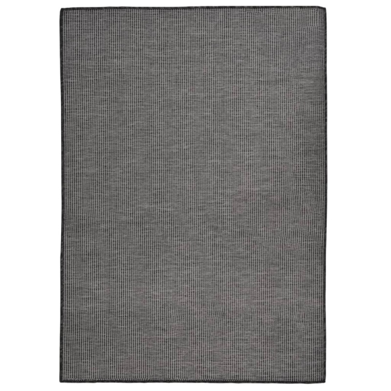 vidaXL Outdoor-Teppich Flachgewebe 140x200 cm Grau vidaXL Outdoor-Teppich Flachgewebe 140x200 cm Grau