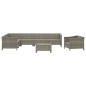 vidaXL 8-tlg. Garten-Lounge-Set mit Kissen Grau Poly Rattan vidaXL 8-tlg. Garten-Lounge-Set mit Kissen Grau Poly Rattan