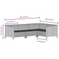 vidaXL 8-tlg. Garten-Lounge-Set mit Kissen Grau Poly Rattan vidaXL 8-tlg. Garten-Lounge-Set mit Kissen Grau Poly Rattan