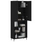 Highboard Schwarz 69,5x34x180 cm Holzwerkstoff Highboard Schwarz 69,5x34x180 cm Holzwerkstoff