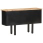vidaXL Sideboard 110x30x65 cm Raues Mango-Massivholz und Stahl vidaXL Sideboard 110x30x65 cm Raues Mango-Massivholz und Stahl