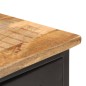 vidaXL Sideboard 110x30x65 cm Raues Mango-Massivholz und Stahl vidaXL Sideboard 110x30x65 cm Raues Mango-Massivholz und Stahl