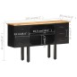 vidaXL Sideboard 110x30x65 cm Raues Mango-Massivholz und Stahl vidaXL Sideboard 110x30x65 cm Raues Mango-Massivholz und Stahl