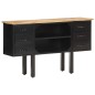 vidaXL Sideboard 110x30x65 cm Raues Mango-Massivholz und Stahl vidaXL Sideboard 110x30x65 cm Raues Mango-Massivholz und Stahl