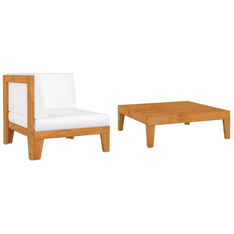 vidaXL 2-tlg. Garten-Lounge-Set mit Auflagen Massivholz Akazie vidaXL 2-tlg. Garten-Lounge-Set mit Auflagen Massivholz Akazie
