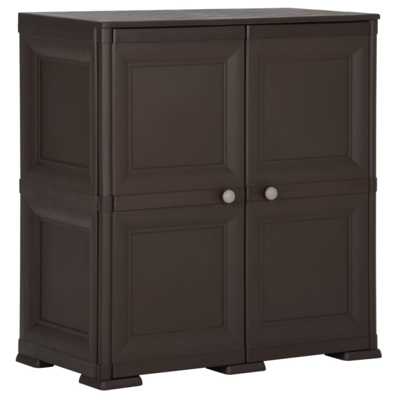 vidaXL Kunststoffschrank 79x43x85,5 cm Holzdesign Braun vidaXL Kunststoffschrank 79x43x85,5 cm Holzdesign Braun