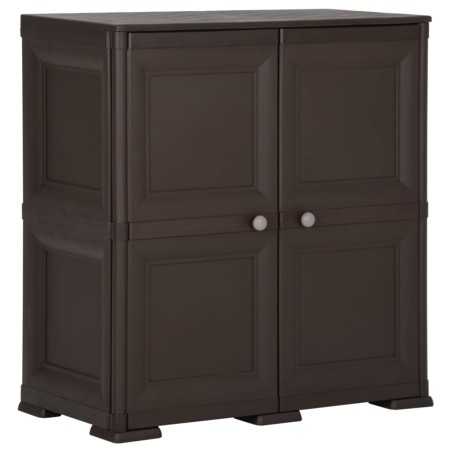 vidaXL Kunststoffschrank 79x43x85,5 cm Holzdesign Braun