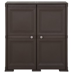 vidaXL Kunststoffschrank 79x43x85,5 cm Holzdesign Braun