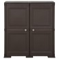 vidaXL Kunststoffschrank 79x43x85,5 cm Holzdesign Braun vidaXL Kunststoffschrank 79x43x85,5 cm Holzdesign Braun