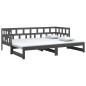 vidaXL Tagesbett Ausziehbar Grau Massivholz Kiefer 2x(90x200) cm vidaXL Tagesbett Ausziehbar Grau Massivholz Kiefer 2x(90x200) cm