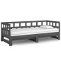 vidaXL Tagesbett Ausziehbar Grau Massivholz Kiefer 2x(90x200) cm vidaXL Tagesbett Ausziehbar Grau Massivholz Kiefer 2x(90x200) cm