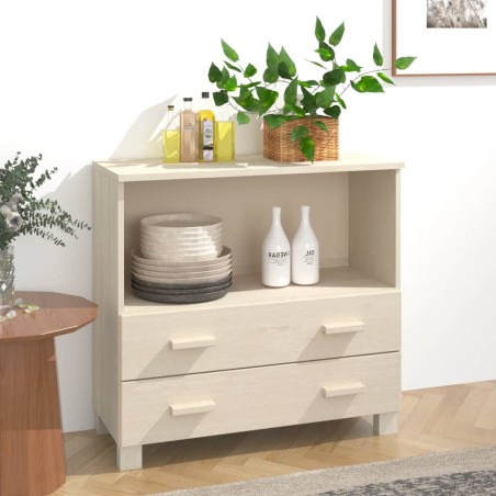 vidaXL Sideboard HAMAR Honigbraun 85x35x80 cm Massivholz Kiefer