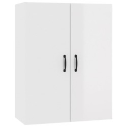 vidaXL Hängeschrank Hochglanz-Weiß 69,5x34x90 cm Holzwerkstoff