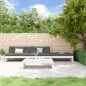 vidaXL 4-tlg. Garten-Lounge-Set mit Kissen Weiß Massivholz vidaXL 4-tlg. Garten-Lounge-Set mit Kissen Weiß Massivholz