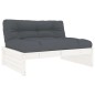 vidaXL 4-tlg. Garten-Lounge-Set mit Kissen Weiß Massivholz vidaXL 4-tlg. Garten-Lounge-Set mit Kissen Weiß Massivholz