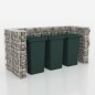 vidaXL Gabionen-Mülltonnenverkleidung für 3 Tonnen Stahl 250x100x120cm vidaXL Gabionen-Mülltonnenverkleidung für 3 Tonnen Stahl 250x100x120cm