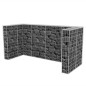 vidaXL Gabionen-Mülltonnenverkleidung für 3 Tonnen Stahl 250x100x120cm vidaXL Gabionen-Mülltonnenverkleidung für 3 Tonnen Stahl 250x100x120cm