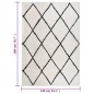 vidaXL Teppich Shaggy Hochflor Schwarz und Creme 140x200 cm vidaXL Teppich Shaggy Hochflor Schwarz und Creme 140x200 cm