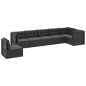 vidaXL 7-tlg. Garten-Lounge-Set mit Kissen Schwarz Poly Rattan vidaXL 7-tlg. Garten-Lounge-Set mit Kissen Schwarz Poly Rattan