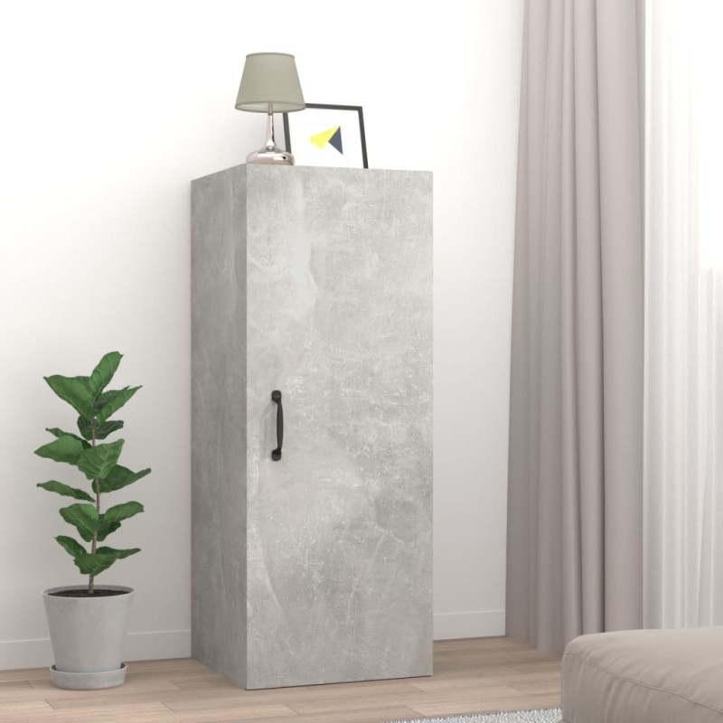 vidaXL Hängeschrank Betongrau 34,5x34x90 cm Holzwerkstoff vidaXL Hängeschrank Betongrau 34,5x34x90 cm Holzwerkstoff