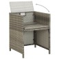 vidaXL Gartenstühle 2 Stk. mit Auflagen Poly Rattan Grau vidaXL Gartenstühle 2 Stk. mit Auflagen Poly Rattan Grau