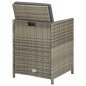 vidaXL Gartenstühle 2 Stk. mit Auflagen Poly Rattan Grau vidaXL Gartenstühle 2 Stk. mit Auflagen Poly Rattan Grau