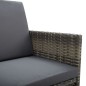 vidaXL Gartenstühle 2 Stk. mit Auflagen Poly Rattan Grau vidaXL Gartenstühle 2 Stk. mit Auflagen Poly Rattan Grau