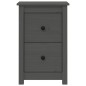 vidaXL Nachttische 2 Stk. Grau 40x35x61,5 cm Massivholz Kiefer vidaXL Nachttische 2 Stk. Grau 40x35x61,5 cm Massivholz Kiefer