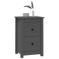 vidaXL Nachttische 2 Stk. Grau 40x35x61,5 cm Massivholz Kiefer vidaXL Nachttische 2 Stk. Grau 40x35x61,5 cm Massivholz Kiefer