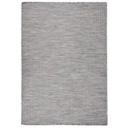 vidaXL Outdoor-Teppich Flachgewebe 160x230 cm Braun und Blau