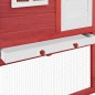 vidaXL Hühnerstall mit Legekasten Rot und Weiß Tanne Massivholz vidaXL Hühnerstall mit Legekasten Rot und Weiß Tanne Massivholz