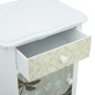 vidaXL Nachttisch Weiß und Grau 40 x 30 x 62 cm MDF vidaXL Nachttisch Weiß und Grau 40 x 30 x 62 cm MDF