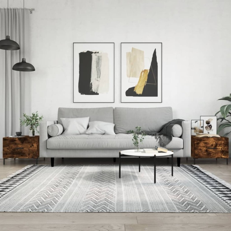 vidaXL Couchtische 2 Stk. Räuchereiche 50x50x40 cm Holzwerkstoff vidaXL Couchtische 2 Stk. Räuchereiche 50x50x40 cm Holzwerkstoff