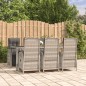 vidaXL 7-tlg. Garten-Essgruppe mit Kissen Grau Poly Rattan vidaXL 7-tlg. Garten-Essgruppe mit Kissen Grau Poly Rattan