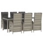 vidaXL 7-tlg. Garten-Essgruppe mit Kissen Grau Poly Rattan vidaXL 7-tlg. Garten-Essgruppe mit Kissen Grau Poly Rattan