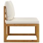 3-tlg. Garten-Lounge-Set mit Creme-Kissen Massivholz Akazie 3-tlg. Garten-Lounge-Set mit Creme-Kissen Massivholz Akazie