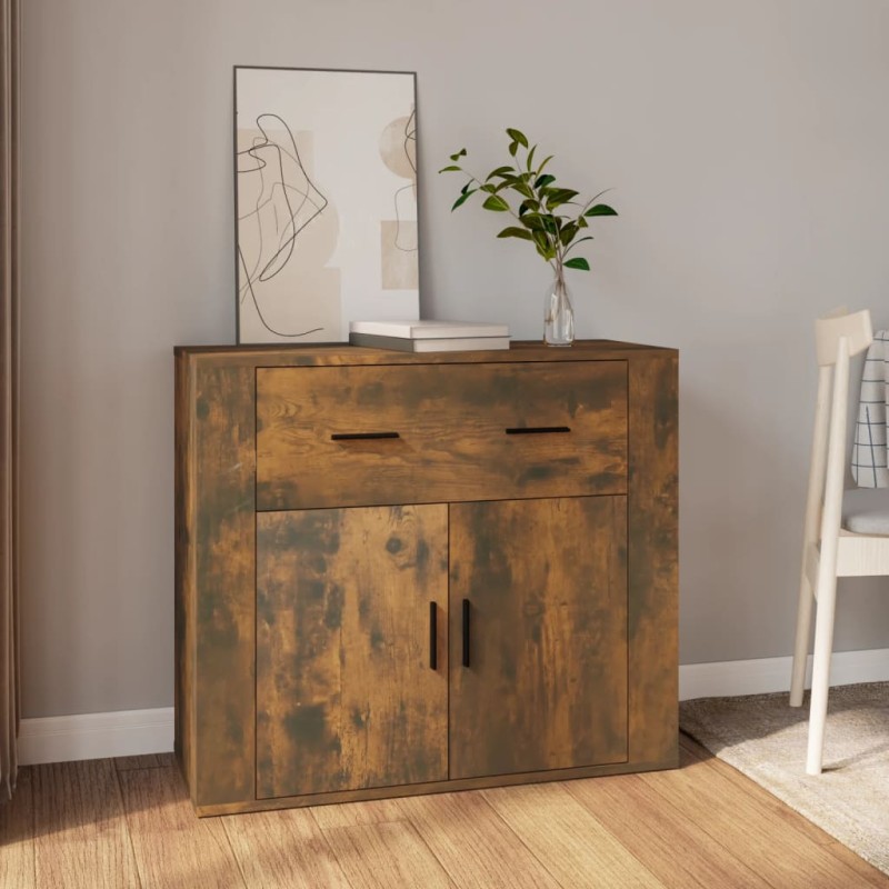 vidaXL Sideboard Räuchereiche 80x33x70 cm Holzwerkstoff vidaXL Sideboard Räuchereiche 80x33x70 cm Holzwerkstoff