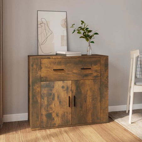 vidaXL Sideboard Räuchereiche 80x33x70 cm Holzwerkstoff