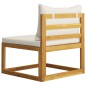 3-tlg. Garten-Lounge-Set mit Creme-Kissen Massivholz Akazie 3-tlg. Garten-Lounge-Set mit Creme-Kissen Massivholz Akazie