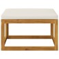 3-tlg. Garten-Lounge-Set mit Creme-Kissen Massivholz Akazie 3-tlg. Garten-Lounge-Set mit Creme-Kissen Massivholz Akazie