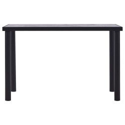 vidaXL Esstisch Schwarz und Betongrau 120 x 60 x 75 cm MDF