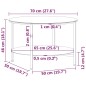 vidaXL Beistelltisch Schwarz und Weiße Marmor-Optik 70 cm Hartglas vidaXL Beistelltisch Schwarz und Weiße Marmor-Optik 70 cm Hartglas