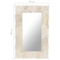 vidaXL Spiegel Weiß 80x50 cm Mango Massivholz vidaXL Spiegel Weiß 80x50 cm Mango Massivholz