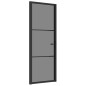 vidaXL Innentür 76x201,5 cm Schwarz ESG-Glas und Aluminium vidaXL Innentür 76x201,5 cm Schwarz ESG-Glas und Aluminium