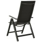 Klappbare Gartenstühle 2 Stk. Textilene und Aluminium Schwarz Klappbare Gartenstühle 2 Stk. Textilene und Aluminium Schwarz