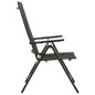 Klappbare Gartenstühle 2 Stk. Textilene und Aluminium Schwarz Klappbare Gartenstühle 2 Stk. Textilene und Aluminium Schwarz