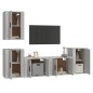 vidaXL 5-tlg. TV-Schrank-Set Grau Sonoma Holzwerkstoff vidaXL 5-tlg. TV-Schrank-Set Grau Sonoma Holzwerkstoff