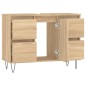 vidaXL Badschrank Sonoma-Eiche 80x33x60 cm Holzwerkstoff vidaXL Badschrank Sonoma-Eiche 80x33x60 cm Holzwerkstoff
