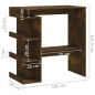 vidaXL Bartisch mit Regal Räuchereiche 100x50x101,5 cm Holzwerkstoff vidaXL Bartisch mit Regal Räuchereiche 100x50x101,5 cm Holzwerkstoff