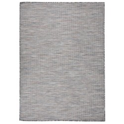vidaXL Outdoor-Teppich Flachgewebe 200x280 cm Braun und Blau
